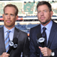 Fox play-by-play announcer Joe Buck (left) and analyst Troy Aikman gaze into the distance, into the future, into the stars.